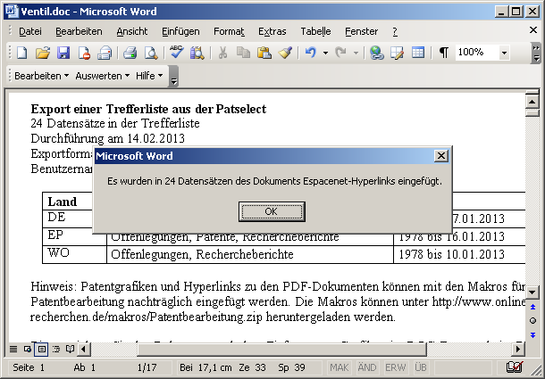 Hyperlinks zu PDF